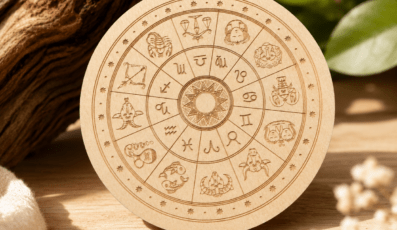 Plaque en bois signe Astrologique