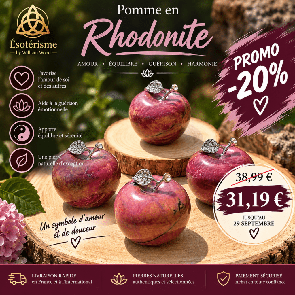 Pomme en RHODONITE (Madagascar)