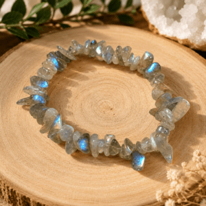 Bracelet baroque en Labradorite naturelle – bijou en pierre naturelle aux reflets irisés