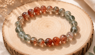 Bracelet Boule Pierre de Soleil Multicolore