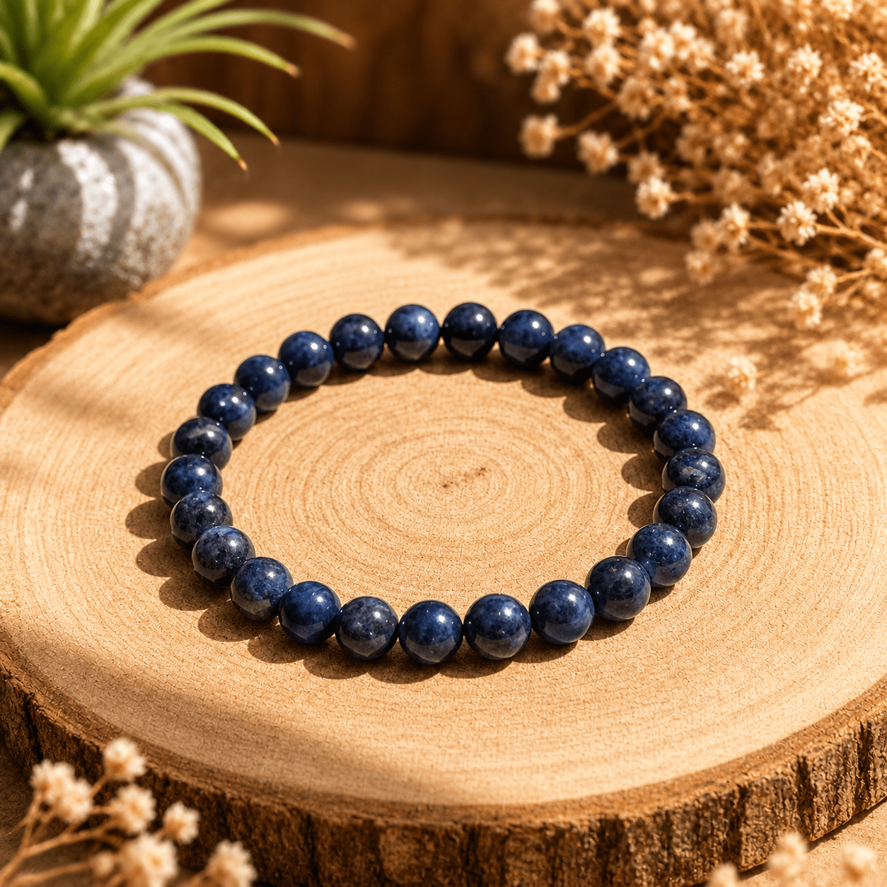 Bracelet en Saphir Bleu naturel – lithothérapie et bienfaits énergétiques