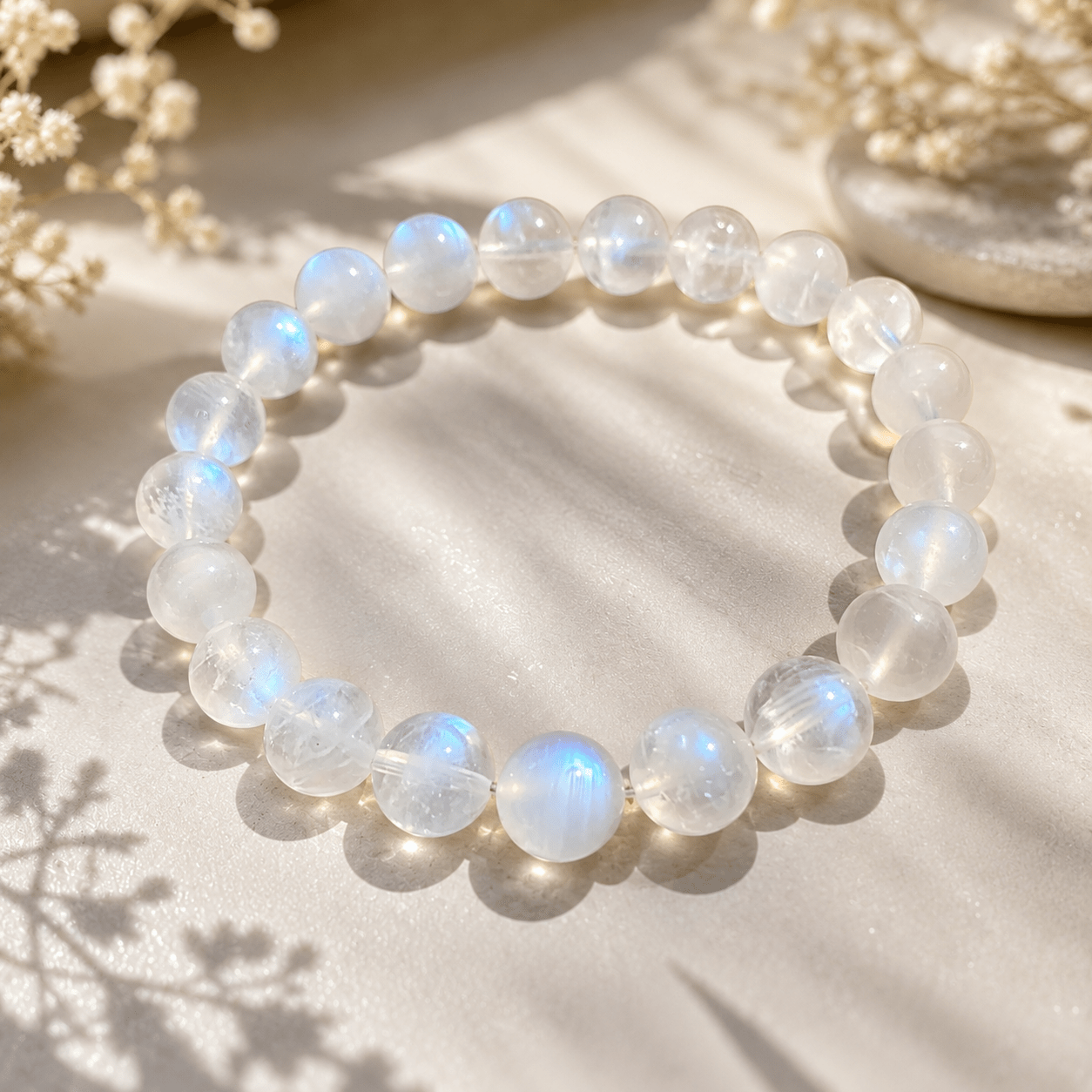 Bracelet en Péristérite naturelle