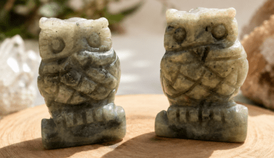 Chouette en Labradorite