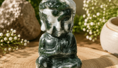 BOUDDHA INDIEN AGATE MOUSSE(M2)