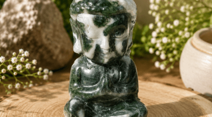 BOUDDHA INDIEN AGATE MOUSSE(M2)