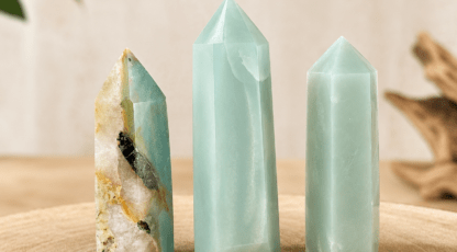 Lot POINTE POLIE ARAGONITE BLEUE (M3)