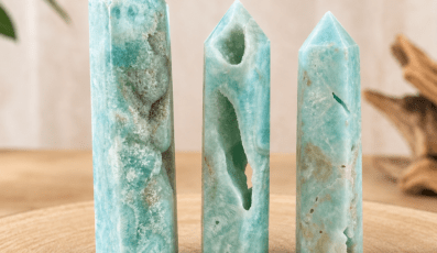 Lot POINTE POLIE ARAGONITE BLEUE (M1)