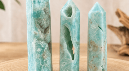 Lot POINTE POLIE ARAGONITE BLEUE (M1)
