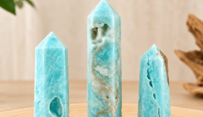 Lot POINTE POLIE ARAGONITE BLEUE (M2)