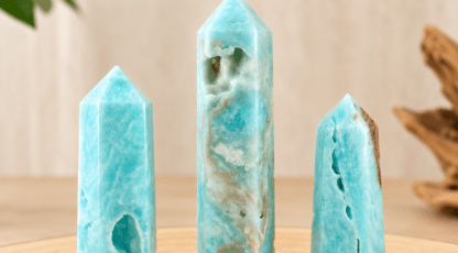 Lot POINTE POLIE ARAGONITE BLEUE (M2)