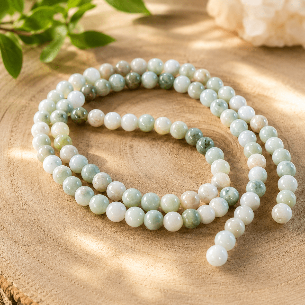 Fil de perles Jade Maotian de Chine pour création de bijoux