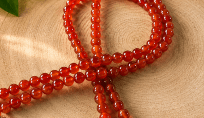 Fil de perles en Cornaline Rouge