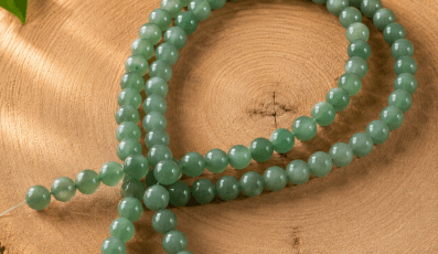 Fil de perles en Aventurine verte