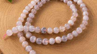 Fil de perles en agate de cerisier