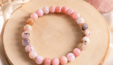 Bracelet Boule Opale Rose
