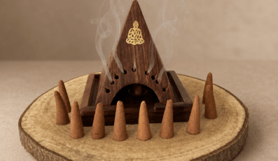 Porte-encens pyramide Bouddha