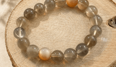 Bracelet Boule Pierre de Lune Grise