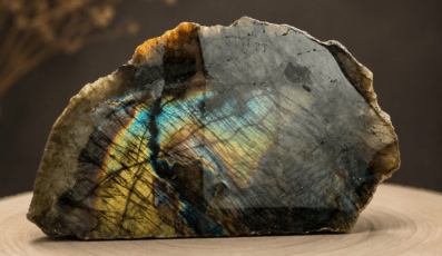 Forme libre 1 face polie labradorite (970g)
