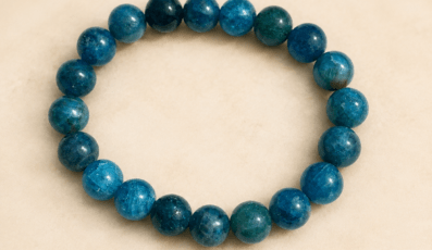 Bracelet Boule Apatite Bleue (10mm)
