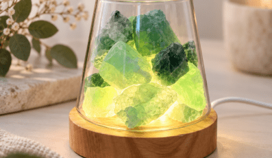 Lampe diffuseur en Fluorite Verte