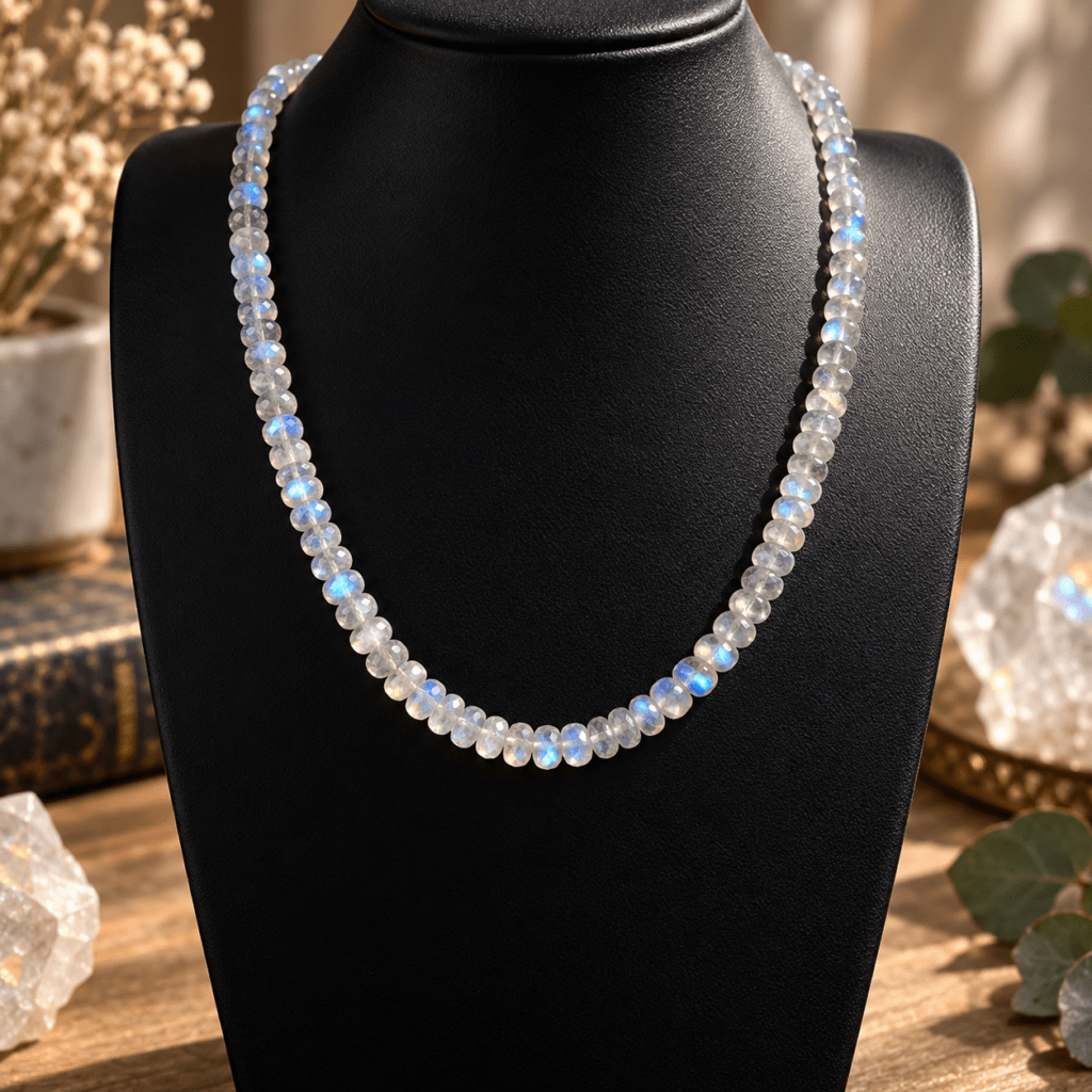 Collier Argent Pierre de Lune Gemme A+ – bijou naturel