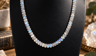 Collier d&rsquo;Exception en Pierre de Lune Gemme A+ 193 ct & Argent 925