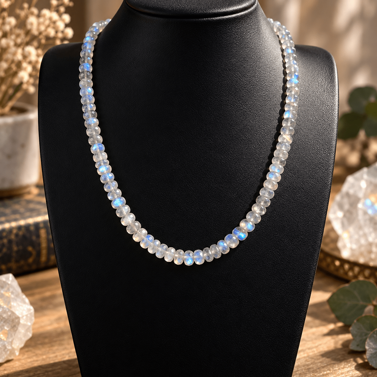 Collier Argent Pierre de Lune Gemme A+ – bijou naturel
