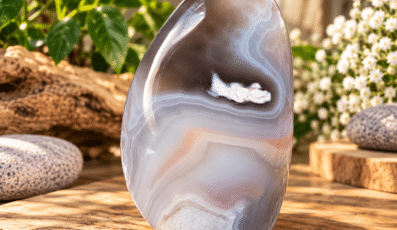 Forme libre agate grise (424g)