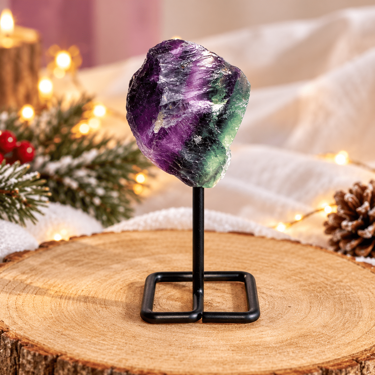 Fluorine violette brute sur socle de la boutique Ésotérisme by William Wood