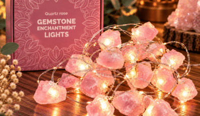 Guirlande de Pierre Précieuse Quartz rose