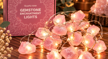 Guirlande de Pierre Précieuse Quartz rose