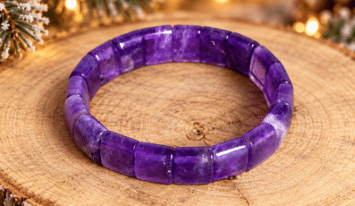 Bracelet plaques améthyste du Brésil