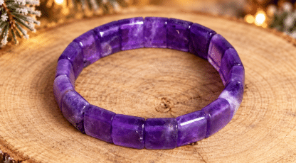 Bracelet plaques améthyste du Brésil