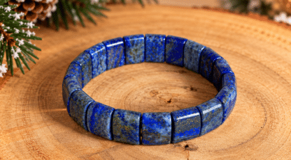 Bracelet plaques lapis-lazuli AB