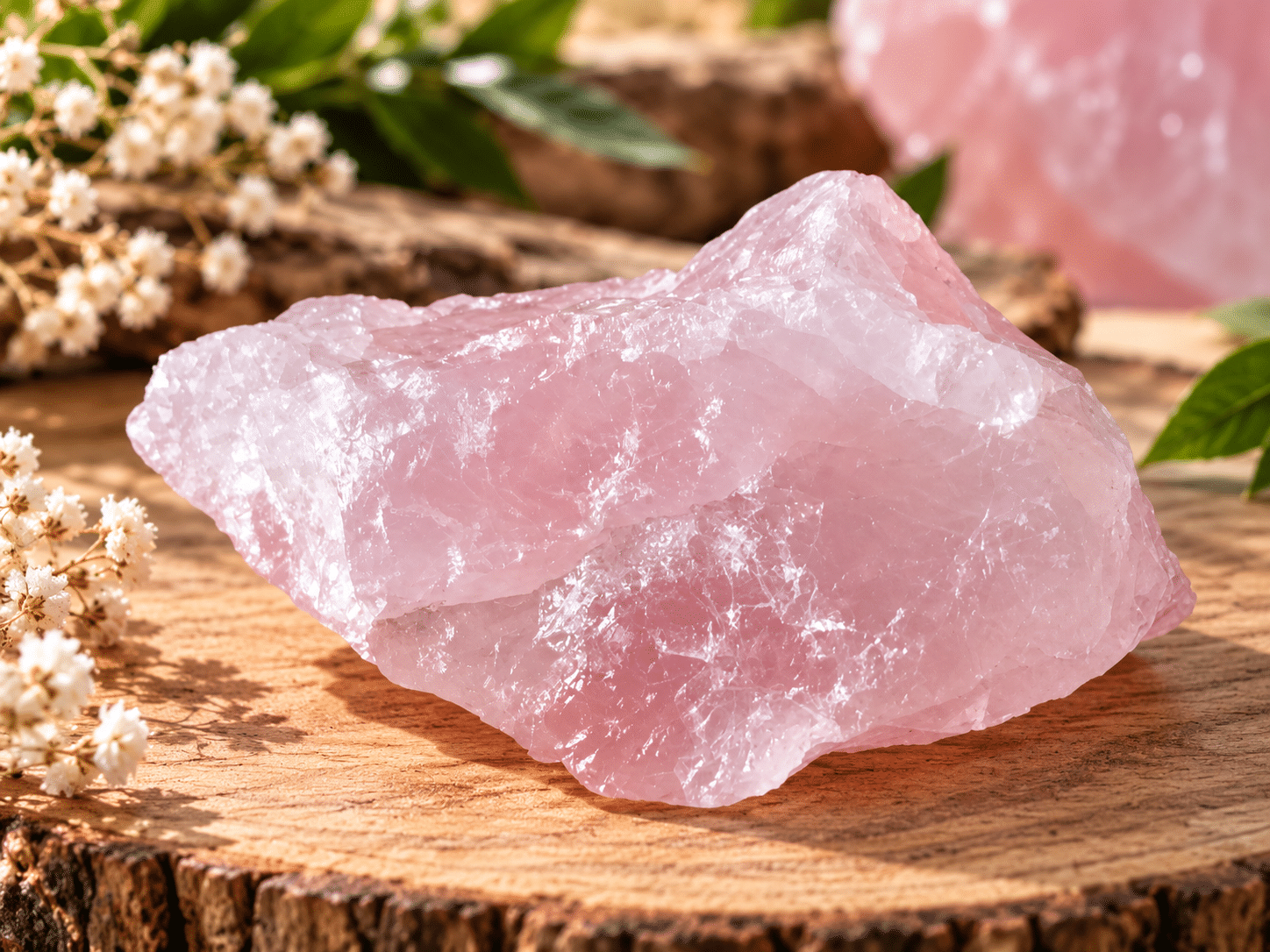 Quartz Rose brut naturel – pierre d’amour, de douceur et d’apaisement émotionnel en lithothérapie.